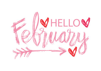 Hello February hand lettering © Handini_Atmodiwiryo