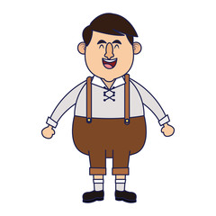 Bavarian man oktoberfest cartoons