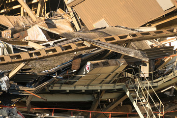 Pulled down factory background