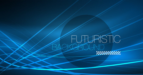 Neon glowing magic background, neon banner, night sky wallpaper. Magic light effect. Christmas abstract pattern.