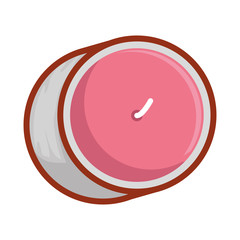 pink candle isolated icon