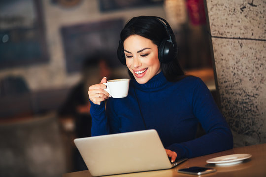 Woman listening  music