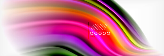 Smooth liquid blur wave background, color flow concept, illustration