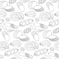 seamless sausage pattern