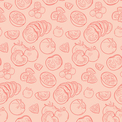 shaseamless tomato patternblon