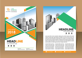 Brochure design, cover modern layout, annual report, poster, flyer in A4 with colorful triangles, geometric shapes for tech, science, market with light background