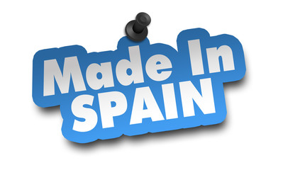 made in spain concept 3d illustration isolated