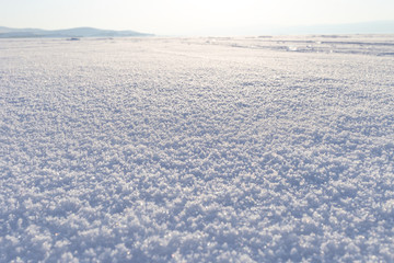 white fresh snow texture surface