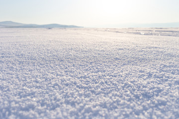 white fresh snow texture surface