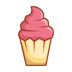 sweet cupcake with cherry