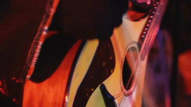 Stringed instruments. Hands playing a musical instrument