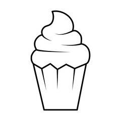 sweet cupcake with cherry