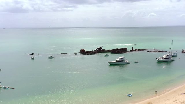 Rising Reveal of the Tangalooma Wrecks Scattered Along the Brisbane Coast 