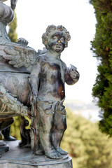 Fototapeta na wymiar bronze angel figurine