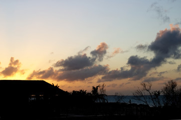 Fototapeta premium Colorful Caribbeans sky at sunset