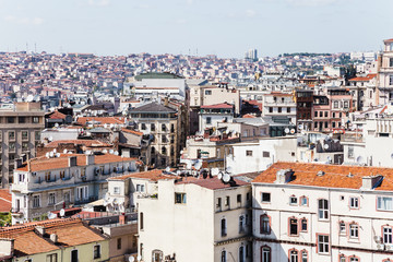 Naklejka premium Panoramic view of Karakoy district in Istanbul, Turkey