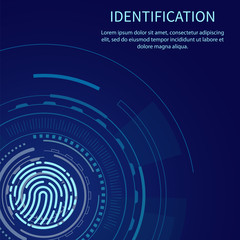 Fototapeta premium Identification Poster with Text Sample Vector