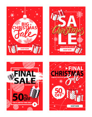 Big Christmas Holiday Sale, Winter Discounts Set