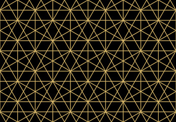 Het geometrische patroon met lijnen. Naadloze vectorachtergrond. Goud en zwarte textuur. Grafisch modern patroon. Eenvoudig rooster grafisch ontwerp