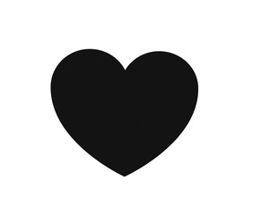 Vector black heart .