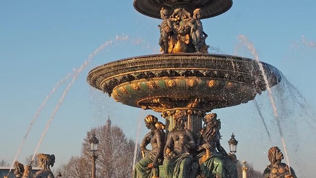 Fontaines place de la Concorde in Paris France