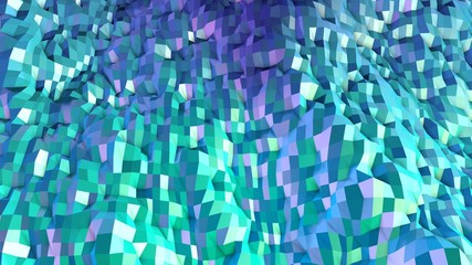 3d low poly abstract geometric background with modern gradient colors. 3d surface blue green gradient colors 1