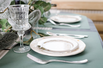 Valentines day or wedding meal background