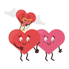 cute hearts in love cartoons