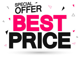 Best Price, sale poster design template, special offer, vector illustration