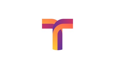 Letter T abstract logo