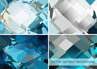 Collection of geometric shape diamond abstract backgrounds
