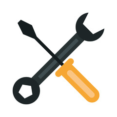 Wrench and screwdriver symbol