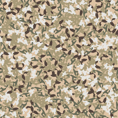 Universal camouflage of various shades of beige, brown, green and white colors