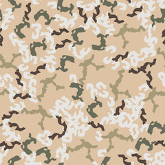 Universal camouflage of various shades of beige, brown, green and white colors