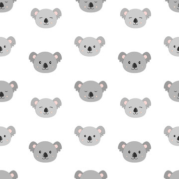 Koala Seamless Vector Pattern.Vector background