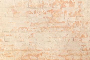 Closeup on a grunge painted bricks texture background