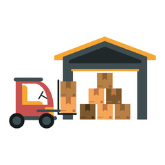 Cargo vehicle and warehouse