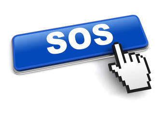 sos concept 3d illustration isolated