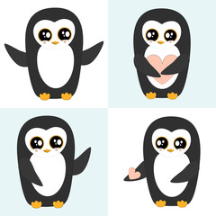 Penguin Set Vector Illustration
