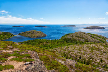 Kuzova Island archipelago in the White Sea, Russia