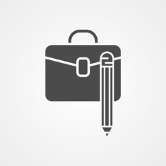 Briefcase vector icon sign symbol