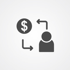 Salary vector icon sign symbol