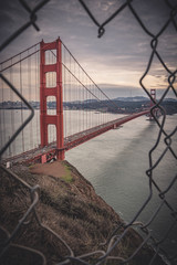 Scorcio dalla rete sul Golden Gate