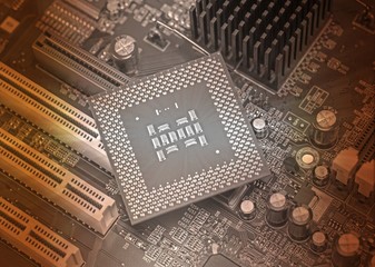 cpu pins and circuit mother board