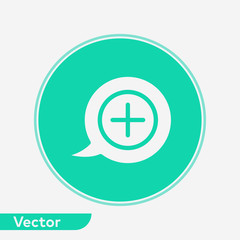 Obraz premium Speech bubble vector icon sign symbol