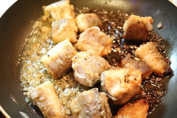 fried fish in a pan