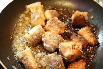 fried fish in a pan