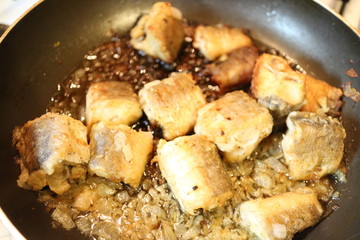 fried fish in a pan