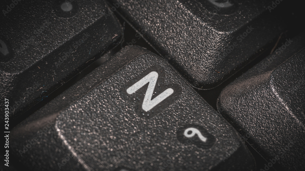Poster n alphabet on computer keyboard