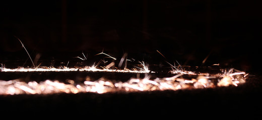 Sparks on the ground